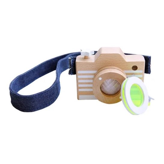 wooden toy camera for boy, wooden camera for baby and toddler