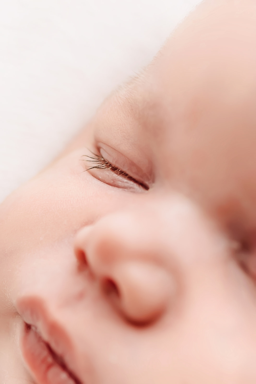 Details of a sleeping newborn baby's eyes Advanced OBGYN Services